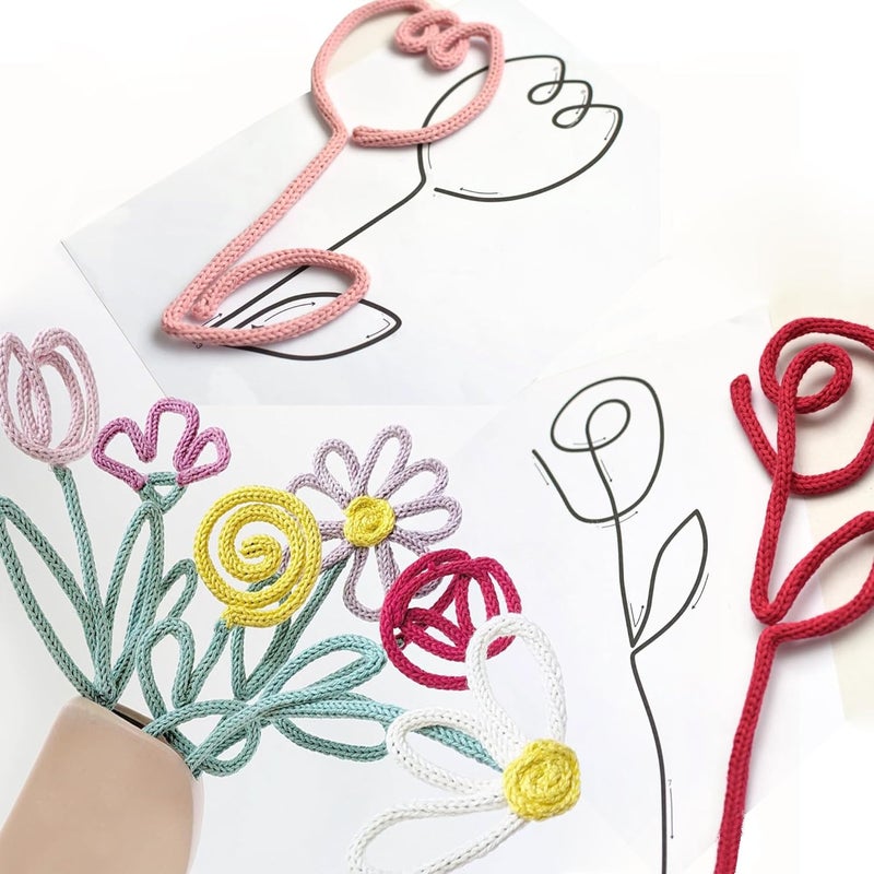 BoFUN DIY Flower Craft Kit for Adults Teens, Floral Wire Art Craft Set with 18 Templates, Wire, Knit Rope, Wedding Party Favors, Women Birthday, Mother’s Day Gifts, Handmade Home Decor (Floral) - Image 4